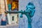 The scenic bronze drinking fountain on Kramgasse street in old in Bern, Switzerland