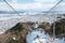 A scenic cable car view down from Mt. Hachiman Ropeway