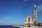 scenic cathedral of Trani at the harbor