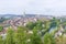Scenic of The city of Bern, the capital of Switzerland.The Aare river flows in a wide loop around the Old City of Bern.