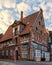 Scenic cityscape of Luneburg's historic old town in Lower Saxony, Germany