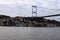 Scenic cityscape view Istanbul. The Fatih Sultan Mehmet Bridge