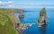 The scenic cliffs and stacks of Duncansby Head, Caithness, Scotland.