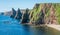 The scenic cliffs and stacks of Duncansby Head, Caithness, Scotland.