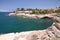 Scenic coastal landscape of volcanic rocks in Costa Adeje on Tenerife