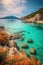 scenic coastal view with vibrant turquoise water