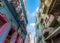 Scenic colorful Old Havana streets in historic city center of Havana Vieja near Paseo El Prado and Capitolio