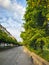 Scenic countryside rural path alley in summer