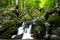 Scenic Dark Hollow Falls at Shenandoah National park in summer