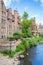 The scenic Dean Village in a sunny afternoon, in Edinburgh, Scotland.