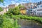 The scenic Dean Village in a sunny afternoon, in Edinburgh, Scotland.