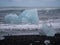 Scenic Diamond beach featuring icebergs,  located by Jokulsarlon glacier lagoon