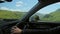 Scenic Driving on road trip in Lush Countryside and mountains of Snowdonia National Park - Inside C