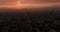 Scenic drone footage of sunset over Mexico city