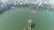 Scenic Drone Shoot of Thane cityTalao Pali Shivaji Maharaj Statue near Ram Ganesh Gadkari Rangayatan