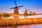 Scenic dutch rural landscape with traditional mill, Netherlands