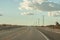 Scenic empty rural road in southeastern California