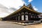 Scenic exterior of Rengeoin Sanjusangendo temple shrine