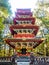 Scenic five-storied Pagoda Gojunoto building in Nikko Toshogu Shrine complex