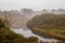 Scenic foggy coastal landscape in Fort Bragg