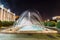 Scenic fountain, neoclassical architecture in the EUR district,