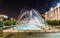 Scenic fountain, neoclassical architecture in the EUR district, Rome, Italy