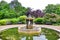Scenic Gardenscape and the Huntress Fountain at Hyde Park in London, United Kingdom