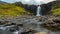 Scenic Gufufoss waterfall just outside of Seydisfjordur