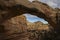 Scenic Hickman Bridge Landscape in Capitol Reef National Park Utah in Winter