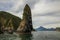 Scenic high rocks in the Pacific Ocean.