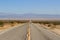 Scenic highway in Mojave Desert, California