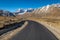 Scenic Himalayan mountain road in North Sikkim India.