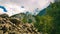 Scenic Himalayan mountains in Gangotri National Park, Uttarakhand, India