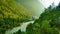 Scenic Himalayan mountains in Gangotri National Park, Uttarakhand, India