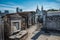 Scenic historic crypts at a New Orleans graveyard