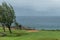 Scenic Honokahua bay vista with Dragon\\\'s Teeth rocks in the foreground on Maui, Hawaii