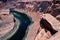 Scenic Horseshoe Bend canyon on Colorado River in Arizona. National Park. Canyon Travel Lifestyle adventure.