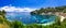 Scenic ionian islands of Greece - beautiful Paxos. view of Loggos bay and village