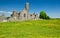 Scenic irish ancient church abbey ruins landscape