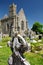 Scenic irish ancient church abbey ruins landscape