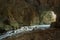 Scenic karst cave and river in national park Rakov Skocjan in Slovenia