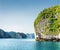 Scenic karst tower-isle in the Ha Long Bay, Vietnam