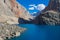 Scenic lake Big Allo in Fan mountains in Pamir, Tajikistan