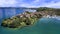 Scenic lakes of Italy - beautiful Bolsena. aerial drone view of Capodimonte