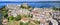 Scenic lakes of Italy - beautiful Bolsena. aerial panoramic view of Capodimonte medieval village.