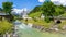 Scenic landscape in the Bavarian Alps in Ramsau, Bavaria, Germany