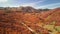 Scenic landscape of bright autumn foliage at Snow basin in Ogden valley, Utah