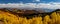 Scenic landscape of bright fall foliage in Wasatch mountains state park in Utah