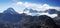 Scenic landscape of Dachstein Glacier seen from the Krippenstein of the Dachstein Mountains range in Obertraun