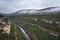 Scenic landscape of Ebro river canyon on winter season in Burgos, Castilla y Leon, Spain.